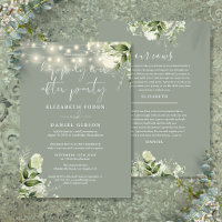 Voeux de mariage pour la fête Greenery Happily Eve