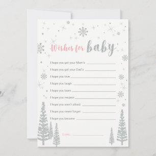 Invitation Voeux pour Baby Card, Jeu Baby shower fille