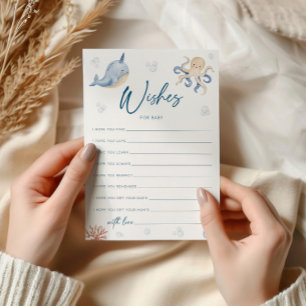 Invitation Voeux Pour Baby Card, Ocean Baby shower Card