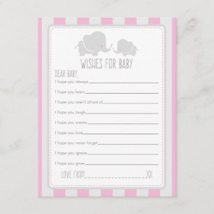 Invitation Voeux pour bébé - Baby shower Game Card