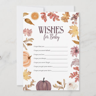 Invitation Voeux pour bébé, Bébé de automne Voeux