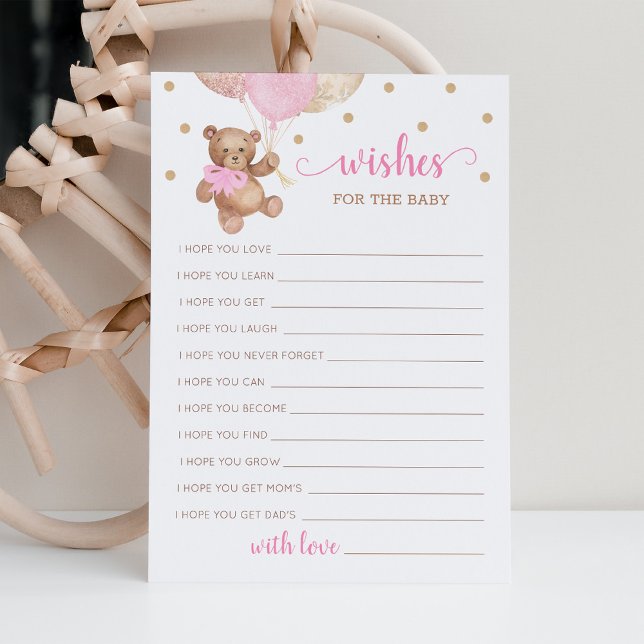 Invitation Vœux pour l'ours en peluche de la Baby Shower (Créateur téléchargé)