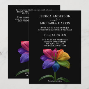 Invitation 🌈 Vœux Technicolor pour Mariage