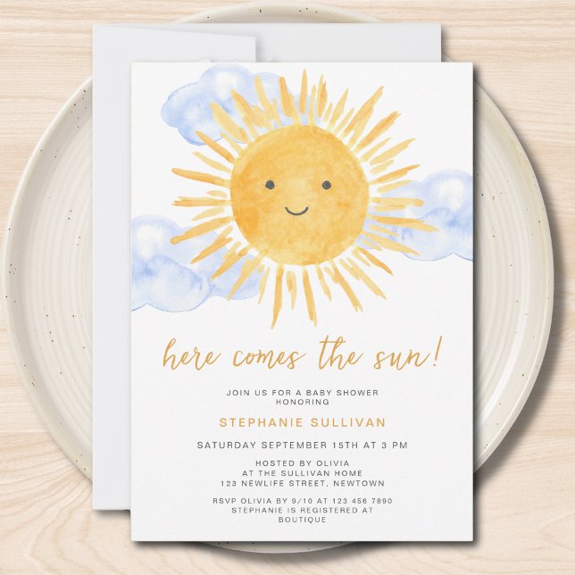 Invitation Voici la douche de bébé garçon sur le thème du sol (Créateur téléchargé)