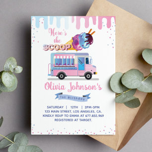 Invitation Voici la fête de la fille Scoop 1er anniversaire