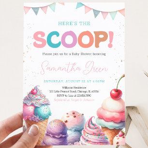 Invitation Voici la nouvelle C'est une fille Baby Shower