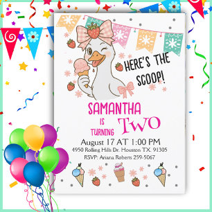 Invitation Voici la Scoop Silly Goose Anniversaire