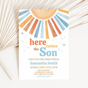 Invitation Voici le Baby shower du Fils