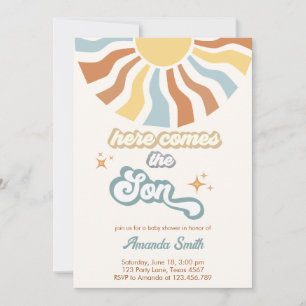 Invitation Voici le Baby shower du Fils