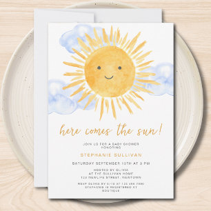 Invitation Voici le Baby shower du Sun Boy