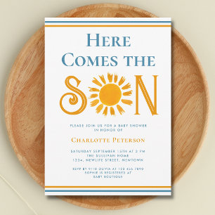 Invitation Voici Le Baby shower Fils