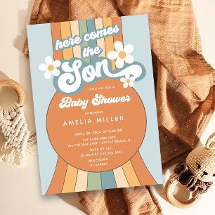Invitation Voici Le Baby shower Fils