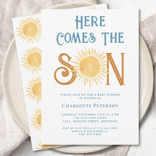 Invitation Voici Le Baby shower Fils