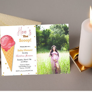 Invitation Voici le baby shower glacé scoop