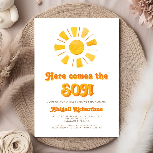 Invitation Voici le Baby shower Son Boy (Créateur téléchargé)