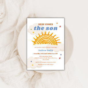Invitation Voici le Baby shower Sun Sunshine