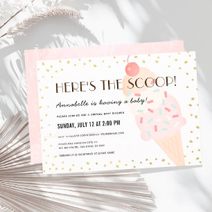 Invitation Voici le Baby shower virtuel Scoop Ice Cream