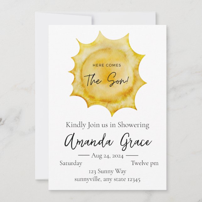 Invitation Voici le fils (Devant)