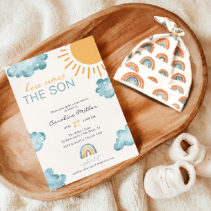 Invitation Voici Le Fils Baby shower Garçon