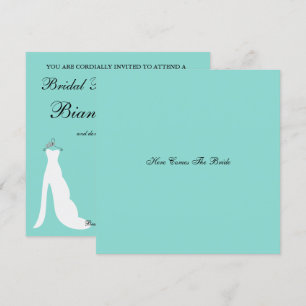 Invitation Voici Le Marié Turquoise Blue Fête des mariées Par