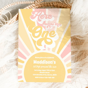 Invitation Voici Le One Boho Sunshine 1er anniversaire
