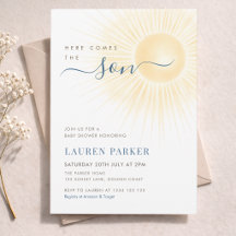 Voici le petit garçon Baby Shower