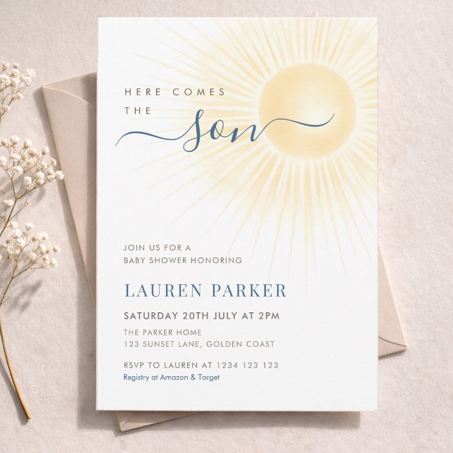 Invitation Voici le petit garçon Baby Shower (Créateur téléchargé)