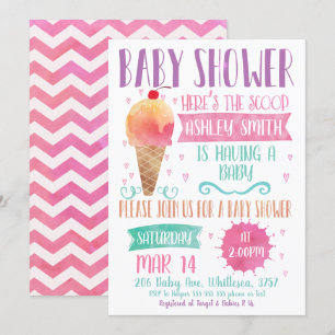 Invitation Voici L'Invitation Au Baby shower De Glace De Scoo