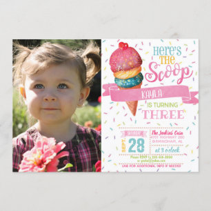Invitation Voici l'invitation d'anniversaire Scoop avec photo