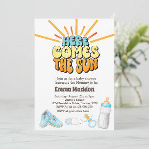Invitation Voici l'invitation du Baby shower solaire
