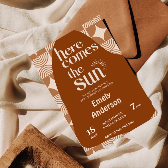 Invitation Voici l'invitation du baby shower solaire (Créateur téléchargé)