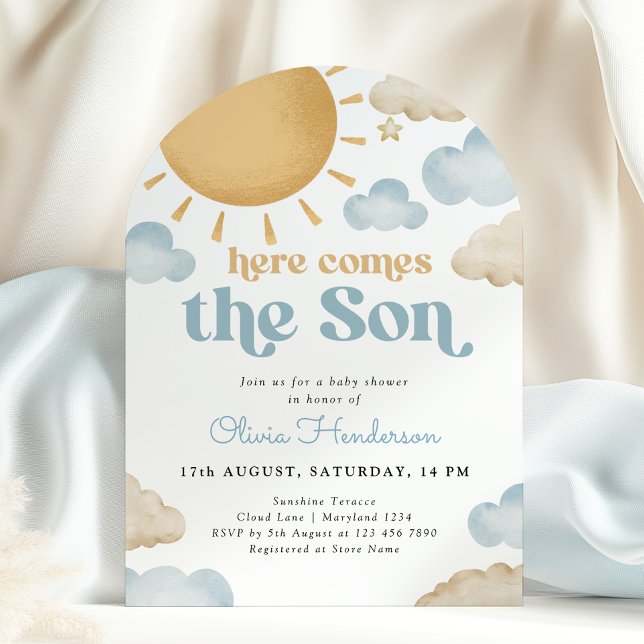 Invitation Voici l'invitation du Baby shower Son Sunshine (Créateur téléchargé)