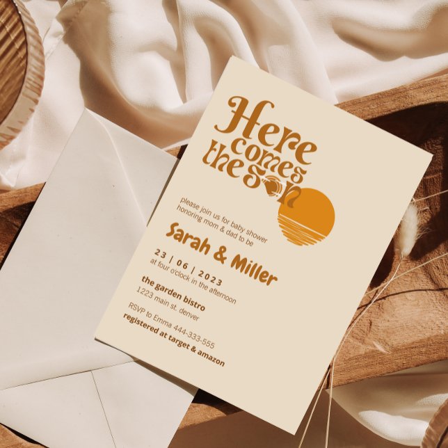 Invitation Voici L'Invitation Sun Gender Reveal (Créateur téléchargé)