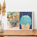 Invitation Voici The Scoop Ice Cream Cone Kid Birthday Photo<br><div class="desc">Annoncez la fête d'été de votre petit avec ces invitations festives à thème crème glacée dans une palette de couleurs estivales. Le design moderne comprend un cône gaufre avec une boule de glace turquoise turquoise avec "voici le scoop" voûté en haut, et les détails de la fête d'anniversaire de votre...</div>