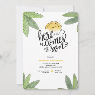 Invitation Voici venir le Fils Baby Shower
