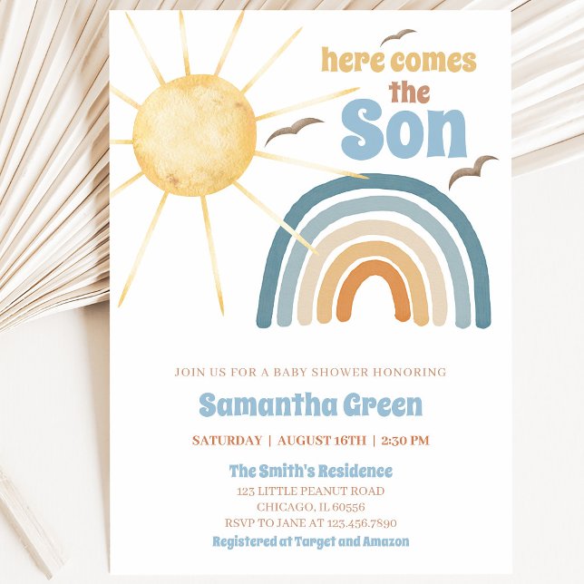 Invitation Voici venir le fils Baby Shower (Créateur téléchargé)