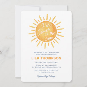 Invitation Voici venir le fils Fête prénatale