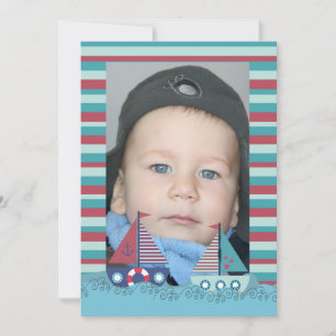 Invitation Voile Away Sailing Boys Anniversaire Photo Invitat