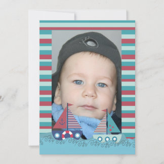 Invitation Voile Away Sailing Boys Anniversaire Photo Invitat