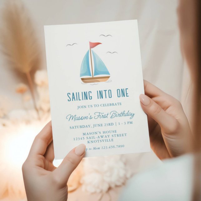 Invitation Voile dans un Anniversaire Nautique (Créateur téléchargé)