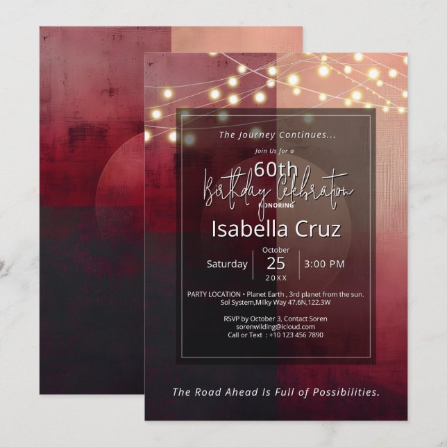 Invitation Voile de Division | Design Minimaliste (Devant / Derrière)
