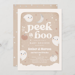 Invitation Voir Un Boo Genre Neutre Baby shower Fantôme