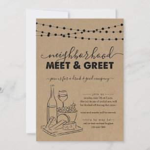 Invitation Voisinage Rencontrez et saluez l'invitation de la 