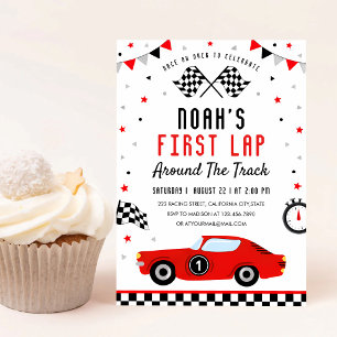 Invitation Voiture de course 1er anniversaire