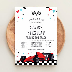Invitation Voiture de course 1er anniversaire