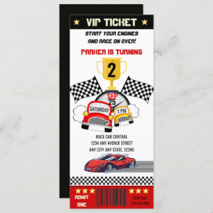 Invitation Voiture de course Anniversaire