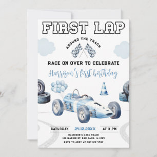 Invitation Voiture De Course De Premier Tour Autour De La Pis