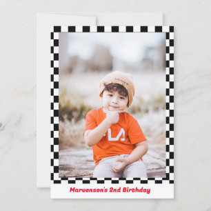 Invitation Voiture de course Deux garçon rapide 2e anniversai