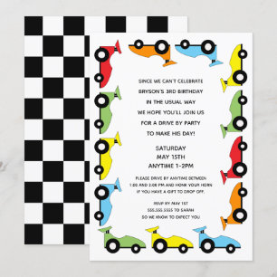 Invitation Voiture De Course Par Anniversaire Fête