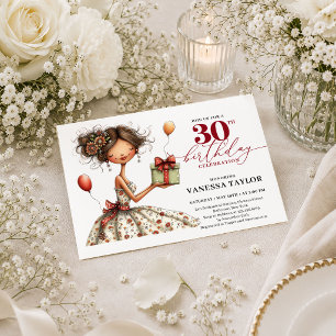 Invitation Voiture de fête bordeaux pour les 30 ans d'une fem